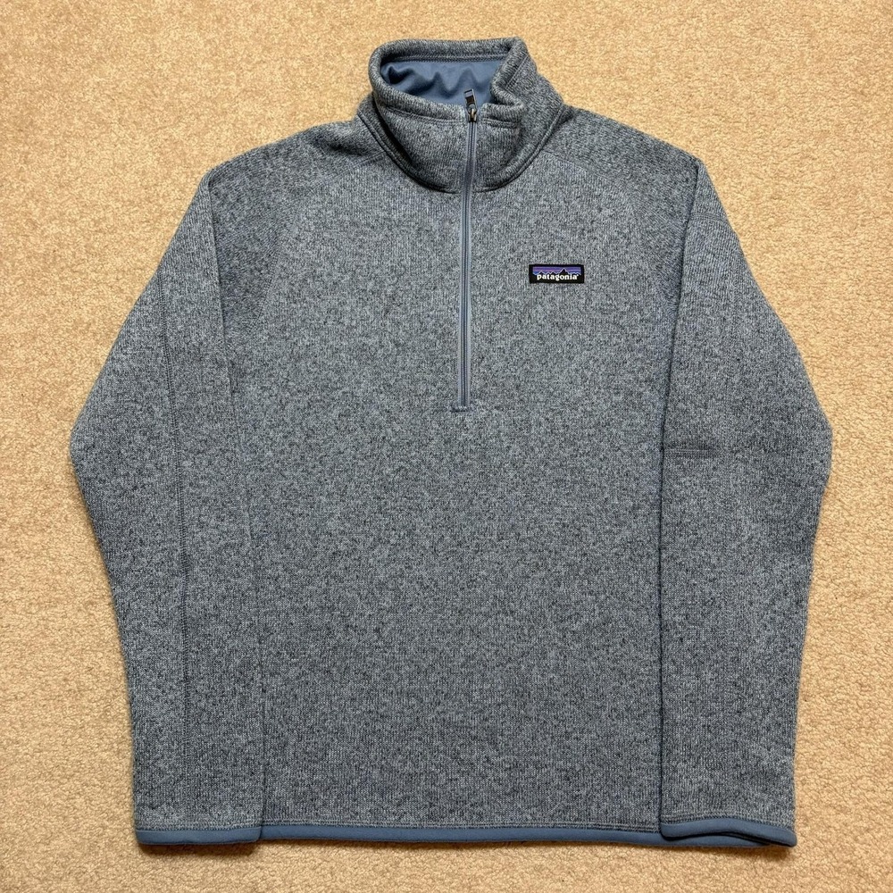 Patagonia Better Sweater Fleece Pullover Women Small Gray 1/4 Zip Hiking Outdoor